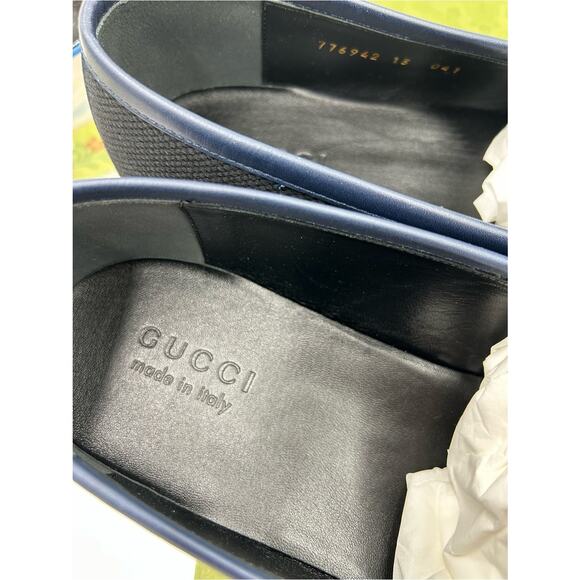 Men\'s Gucci, NEW JORDAAN canvas horse bit loafer size 13 made in Italy main image 14